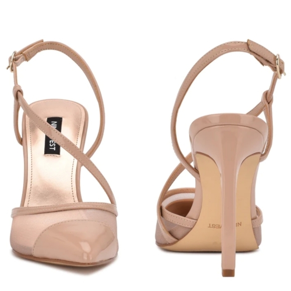 Nine West Timie Strappy Dress Sandals Nude 5.5 - Picture 4 of 9